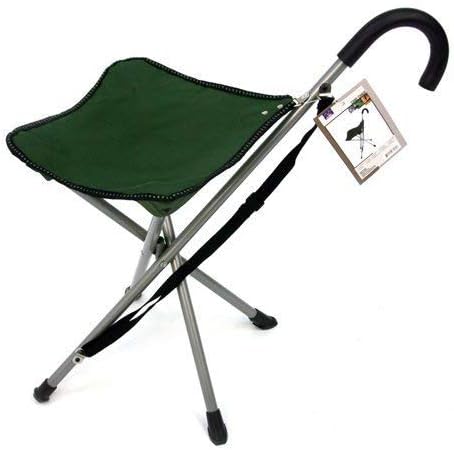 Folding cane chair - Walking stick with stool