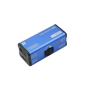 WayPonDEV Sipeed NanoKVM-USB IP-KVM 4K@30Hz Remote Management Tool for Server SBC Finger Size Ultra Small Remote Control BIOS Access Wire Reduction 2-in-1 File Transfer Blue Basic
