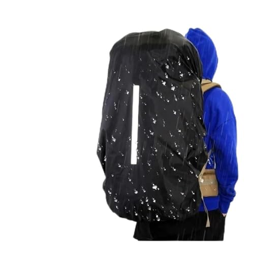 Funda impermeable reflectante para mochila de 20 a 100 L, para exteriores, ciclismo, seguridad, para camping, senderismo, Negro, 35L