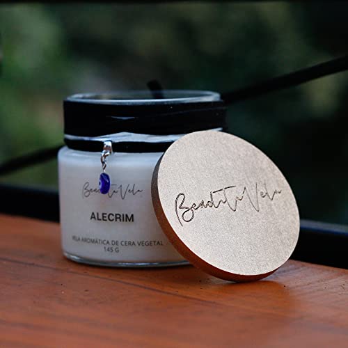 Vela Vegetal Aroma Alecrim Vidro Og - Bendita Vela