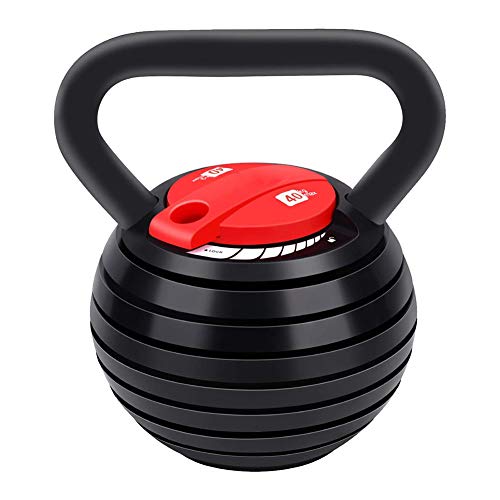 10-40LBS Adjustable Kettlebell,Kettle Bells Weight Sets for Women Men, Kettlebell 35 Lbs 30 Lbs 25 Lb 20 Lb 15 Lbs Kettlebell Weights Sets,Free Weights Kettlebell Set for Home Fitness (Black)