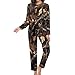 Fashion Camouflage Tree Women's Pajama Sets 2 Piece Long Sleeve Sleepwear Pjs Sets Print Loungewear Set