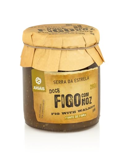 Mermelada de Higo y Nuez - Frasco de 280g - Sabor Dulce y Textura Crujiente - Ideal para Postres y Desayunos - Sin Colorantes ni Conservantes - Producto Gourmet de Origen Portugués