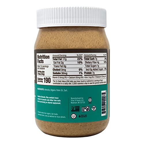 Almond Butter No Sugar Added By Yumbutter, Gluten Free, Vegan, Paleo, Keto, Non-Gmo, 16Oz Jar (Pack Of 2) #TOP1