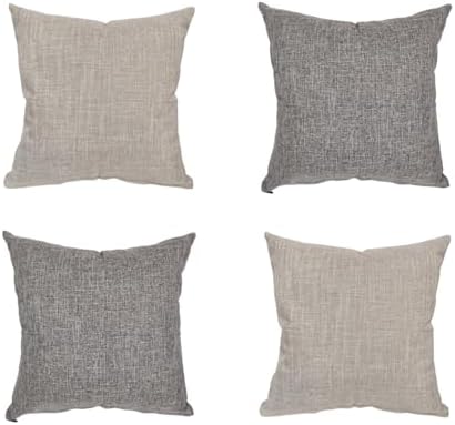 Kit 4 Capas de Almofada Linho Luxo Decorativa 45x45 para Sofá – C...