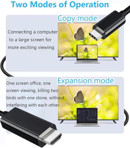 Image of ikis USB C to HDMI Cable 6Ft - 1.8M cable, [4K, High-Speed] USB Type C to HDMI Cable for Home Office, [Thunderbolt 3 /4 Compatible] for Chromebook,for MacBook Pro /Air 2023,for iPad Pro