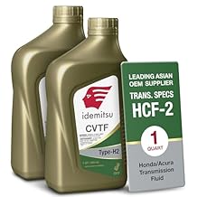 Idemitsu CVT Transmission Fluid HCF-2, Type H2 Transmission Oil for Honda Continuously Variable Transmissions 1 Quart, 2 Pack | Engineered for Advanced Performance and Protection