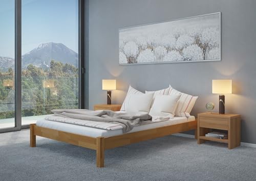 Erst-Holz®Doppelbett Futonbett Überlänge 140x220 Buche-Bettgestell massiv ohne Zubehör 60.84-14-220 oR – Bild 3