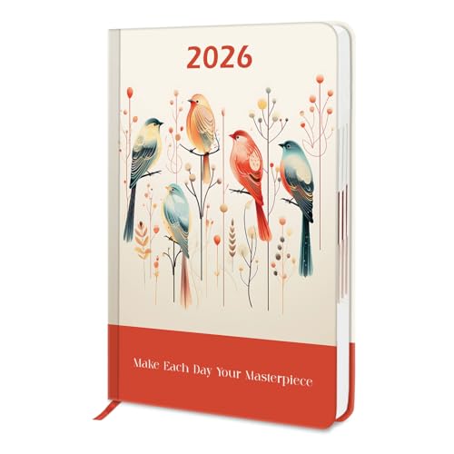 Image of A5 Size Hard Bound 1 Day To A Page Format New Year Executive Daily Planner 2026 Diary with Month Cut Index and Bookmark I Diary 2026 For Girls Women I 344 Pages I 21x15 Cm