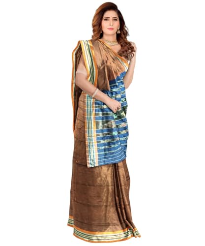 Image of Nuapatna Cotton Saree of Odisha Ikkat Orissa Traditional Handloom Sari | Bomkai | Pata | Nuapatana | sambalpuri saree | khandua patta sare | without Blouse S12