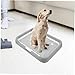 Toddmomy Indoor Dog Potty Tray with Splashproof Abs Design Large Capacity Puppy Potty Training Pad Holder for Balcony and All Sized Dogs Durable Pet Toilet for Clean and Training