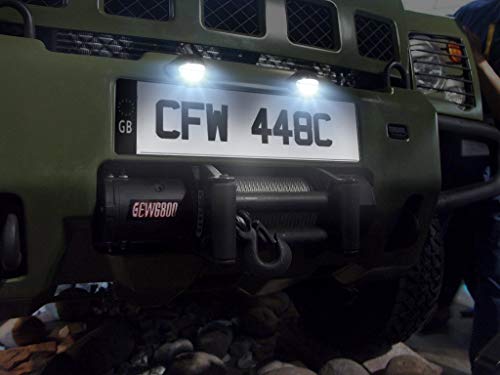 Justech 2Pcs 3Leds License Plate Light Number Plate Lights Waterproof Shock Resistant 12V 24V For Truck Suv Trailer Van, Trailers, Rv, Trucks & Boats License Tags Silver #TOP2