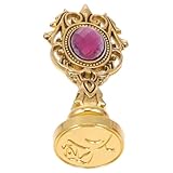 POPETPOP Vintage Wachssiegelstempel mit Abnehmbarem Kopf Handgefertigter Briefumschlag Siegelstempel aus Glänzendem Metall für Einladungen Verpackungen und Dekoration