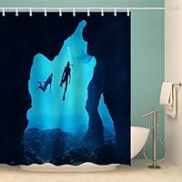 Tenda Doccia 3D Delfino - 120x200 Cm, Antimuffa, Impermeabile, Con Ganci, Poliestere - Foto 3