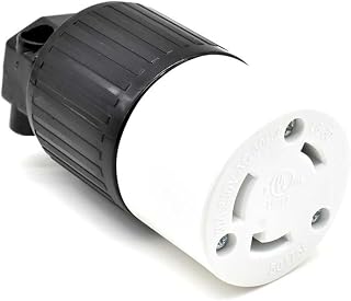 Superior Electric YGA017F Twist Lock Electrical Receptacle 3 Wire, 30 Amps, 250V, Nema L6-30R, Black - Pack of 2