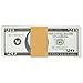 Okuna Outpost 500 Pack Kraft Paper Money Bands for Cash, Blank Self-Adhesive Currency Straps, Bill Wrappers (7.7x1.25 In)