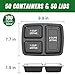 50 Pack (100-Piece) 32 oz Meal Prep Containers Reusable with Lids 3-Compartment, To Go Take Out Plastic Food Storage Containers, Sturdy Leakproof Food Safe, Microwave Freezer Dishwasher Safe, Black