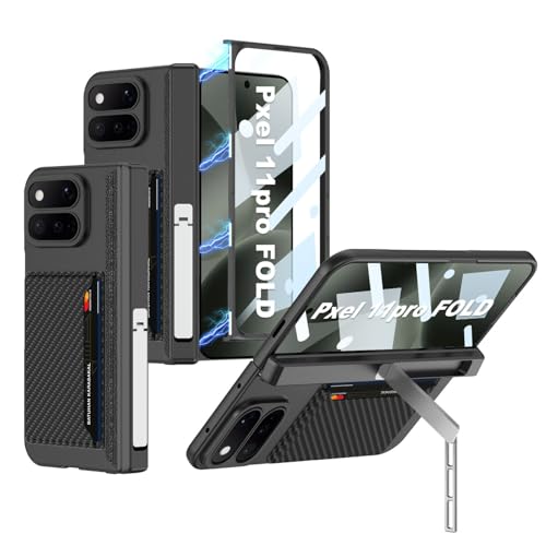 ���d�� �X�}�z�P�[�X Pixel 11 Pro Fold �p�̃P�[�X �X�^���h�@�\ �J�[�h���[ �X�}�[�g�t�H���P�[�X CASE PC&�����K���X �X�}�z�ی�P�[�X �Ռ��h�~ �w�ʃJ�o�[ �X�^���h�@�\[ag-nx2649][�u���b�NA]