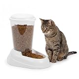 Ferplast Distributeur de croquettes pour Chiens et Chats Zenith, 3 litres, Distributeur de croquettes pour Animaux, Fond antidérapant, 20,2 x 29,2 x h 28,8 cm Blanc