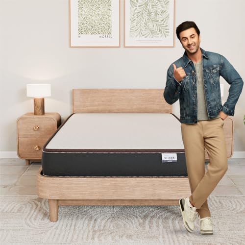 Nilkamal SLEEP Lite Dual Comfort 5 Inch Mattress, Soft and Firm Sides to Provide Plush Feel on one Side and Support on Other, Single Size Superior PU Foam Mattress (72x36x5, Black & White)
