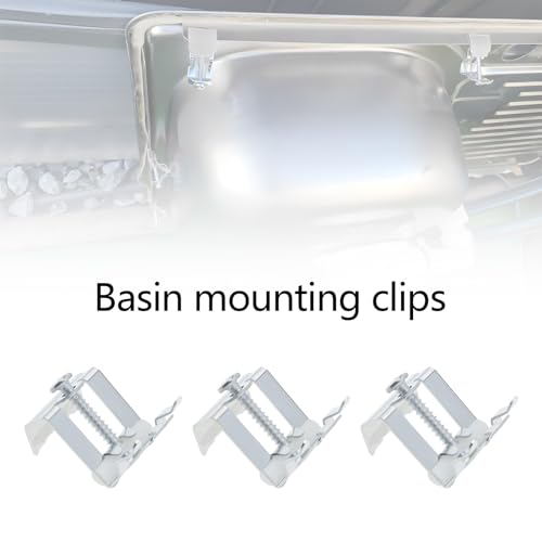 eMagTech 10 Stück Küchenspüle-Clips Küchenspüle-Befestigungsklammern Klammern Spülbecken-Befestigungsklammern für Waschküche Küchenspüle Duschraum