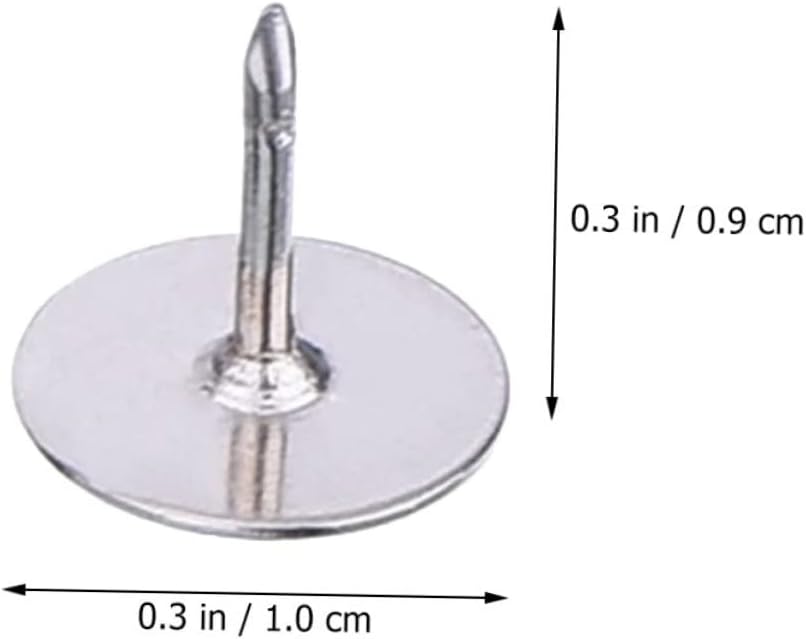 TEHAUX 200sets Lapel Pin Backs Heavy Flat Back Safety Pins for DIY Crafts Clutch Brooch Keepers Badges Holder Clasp