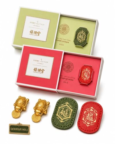 QCHXDJX Handmade Golden Turtle Feng Shui Amulet Wallet Charm with Coin