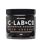 C Lab & Co - Nourishing Coffee with Coconut Body Scrub Tub, Made with Arabica Coffee Beans with Vitamin E and Sweet Almond Oil, Suitable for Face and Body 330g