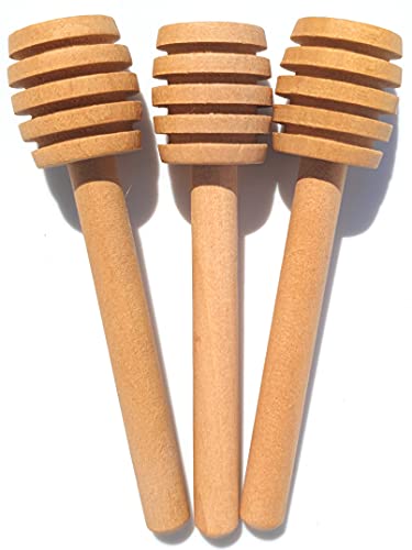 Karpae Honey Dipper Honeycomb Wand Stick-3Pack 3 Inch Honey Spoons Honey Wand Honey Stirrers Honeycomb Wand Charcuterie Cheese Boards Honey Dipper Stick