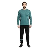 Generico Pigiama Uomo Cotone Leggero Lungo in Jersey 100% Cotone, Pigiama Uomo Estivo Primaverile, Disponibile dalla M alla XXL (XXL, Verde con Bottoni)