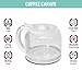 12-Cup Replacement Glass Carafe Pot with Lid for Dorset and Heritage Coffee Makers, Ivory/Chrome