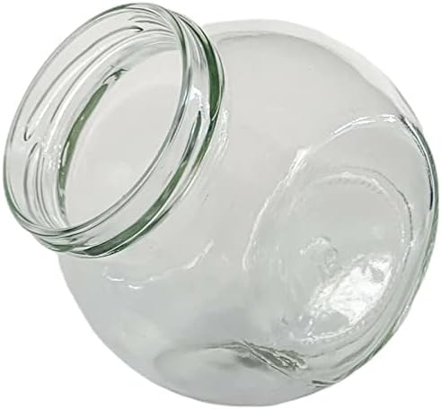 Set Of 4 Glass Sweet Jars With White Lid 500ml Penny Candy Jar Air Tight Jar