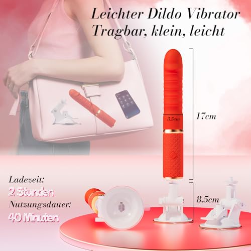 Dildo mit 9Stoßfunktion 9Vibration für Frauen, Vibrator Sex Spielzeug für Paare, Sex Spielzeug für die Frau Männer, Vibratorensets für Frauen Männer, fickmaschine Dildos Sexmaschine Maschinen Geräte
