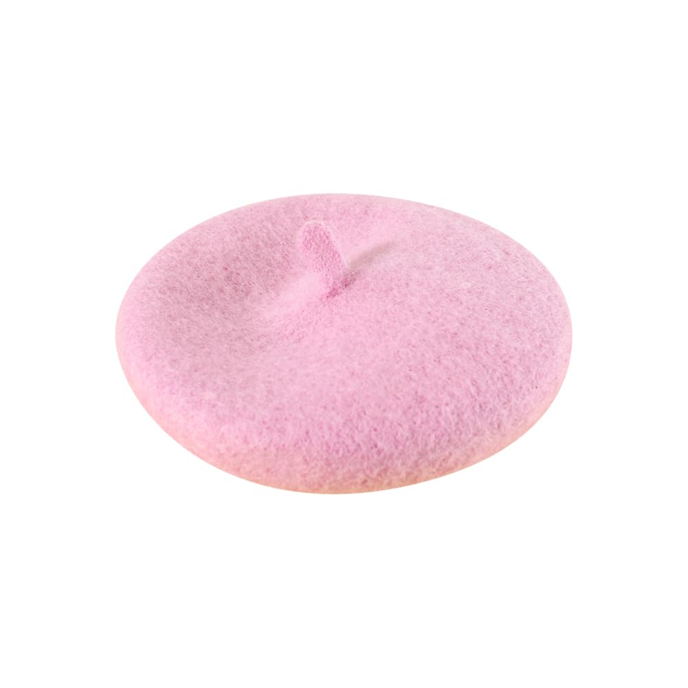 JIHUOO Small Dog Beret Hat Pet Fashion Hat Cute Cat Dress up Hat Dog Costume Headpiece Cat Party Hat French Pet Costume Hat Pet Headwear Pet Photography Prop Pink