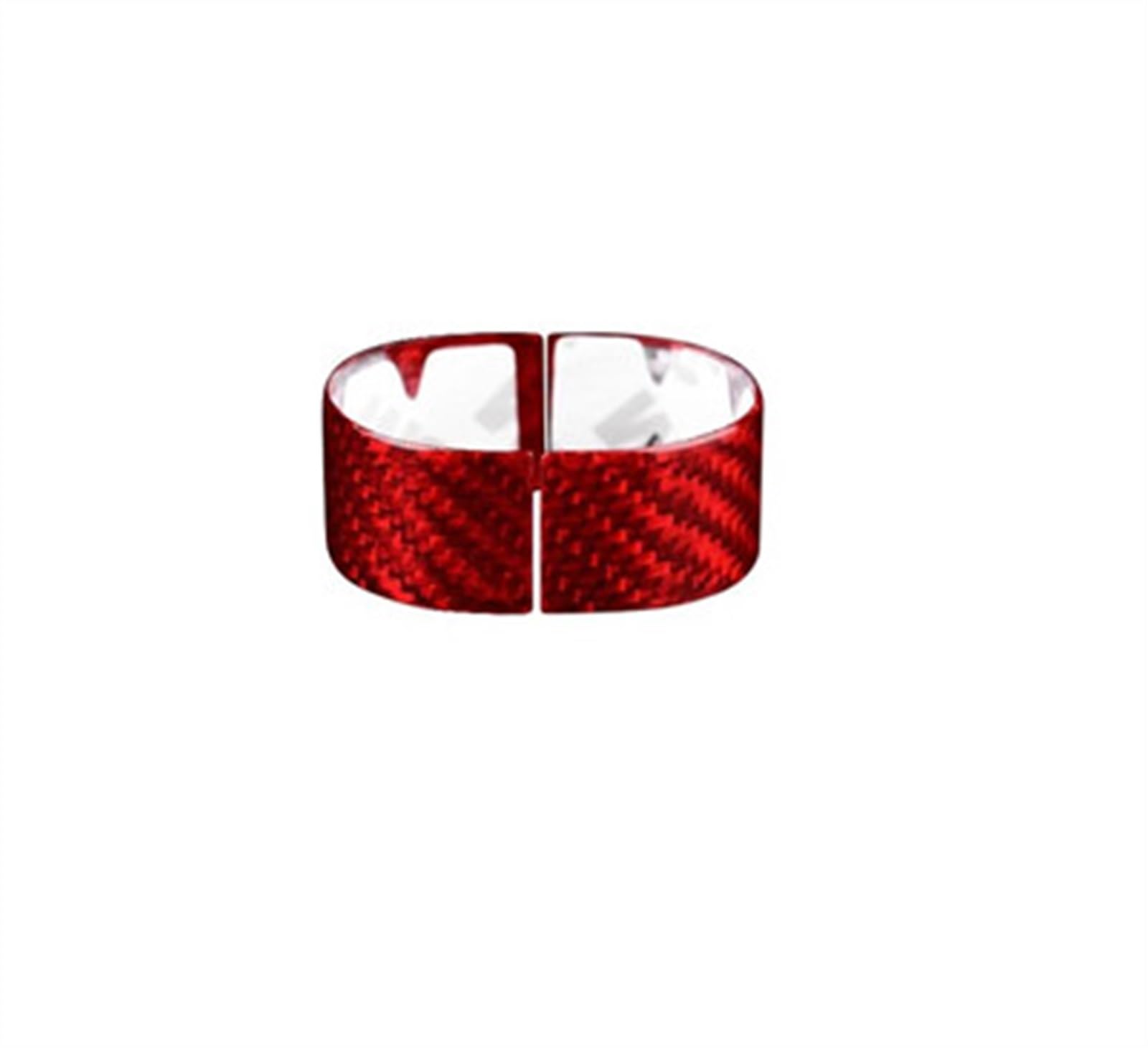 Real Hard Carbon Fiber Sticker Car Rings Deacor Interior for Fiat 500 2020 2021 2022 2023 Anti-dust(Rosso)