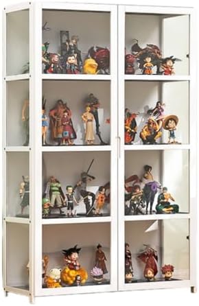 Jompog コレクションケース フィギュアケース大容量のストレージ コレクションラック黒のディスプレイキャビネット三面高精細透明ア