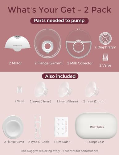 Momcozy M5-Smart Tire Lait, Gris, 2 Pièces - 6