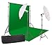 StudioFX 800W Chromakey Green Screen 10ft x 12ft Backdrop Photography Video Lighting Kit - Background Support System Included - Kaezi CH15-1012G vs-1