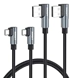 SUNGUY Cable micro USB en ángulo recto de 90 grados [2 unidades], Moto G4