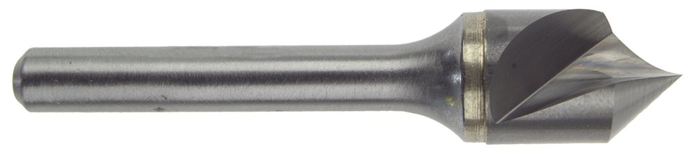 56106 Carbide Single Flute Countersinks, Solid Carbide, Bright Finish, 90 Degree Split Point, 1/4" Size