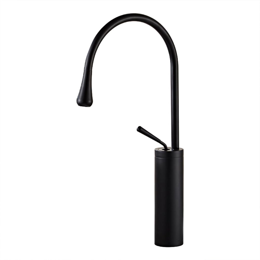 Mitigeur de lavabo haut en laiton résistant au calcaire avec levier unique
