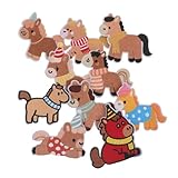 UKCOCO 2026年馬年刺繍アップリケ10枚セット 衣服の補修用刺繍ワッペン アイロン 縫い付け両対応 新年の装飾やDIY手芸用