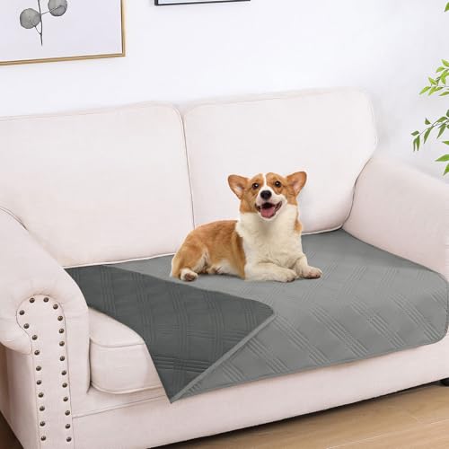 hyha Waterproof Reversible Dog Blanket, Soft Couch Cover for Dogs Washable