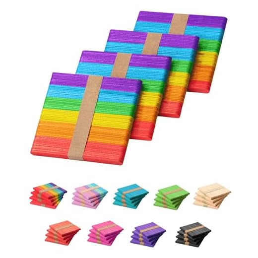 Mr. Pen- Colored Popsicle Sticks, 200 Pack, 4.5 Inch, Colored Craft Sticks, Colorful Popsicle Sticks, Rainbow Popsicle Sticks, Wooden Sticks for Crafts, Colored Craft Sticks, Craft Popsicle Sticks