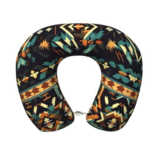 Almohada de viaje de poliéster color negro con cierre
