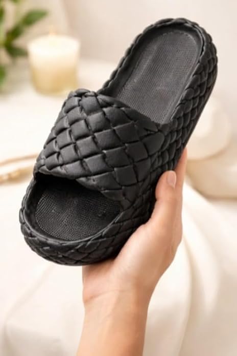 Image of Richmen Women Summer Flip Flop Slippers Casual Pillow EVA Anti-Slip Sole Sandals for Women's & Girls Soft Cushioned Bathroom & Home Slides Rubber Flats