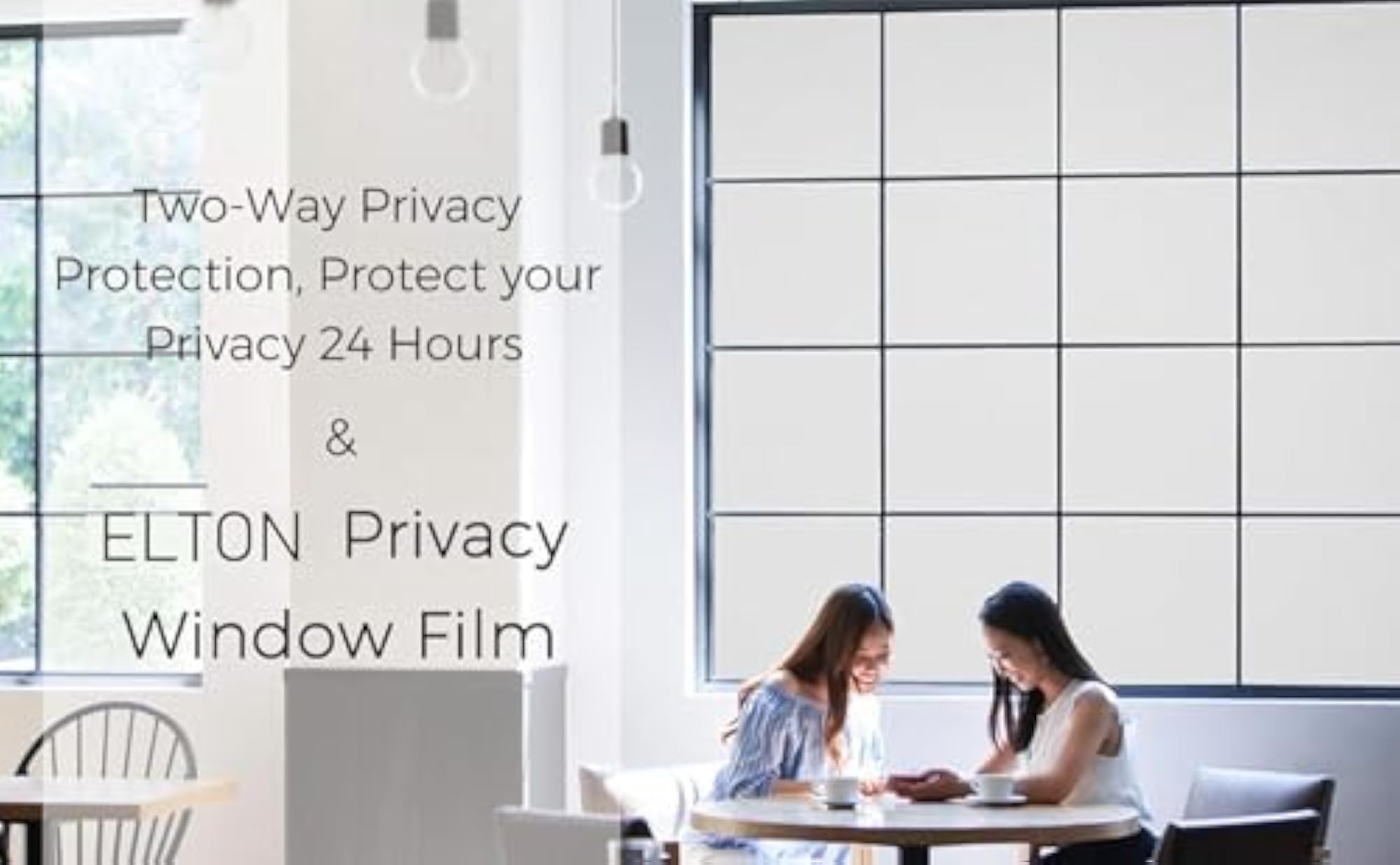 Frosted Glass Window Privacy Film, Removable & Static Cling