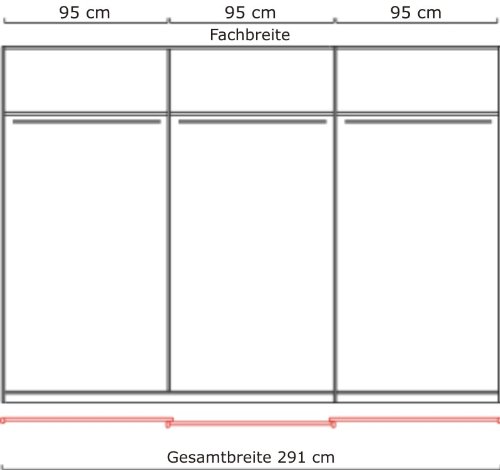 webesto Schwebetürenschrank Switch | In Weiss mit Glas Grau | 291 x 220 x 69 cm - 4036876246378 webesto Schwebetürenschrank Switch | In Weiss mit Glas Grau | 291 x 220 x 69 cm