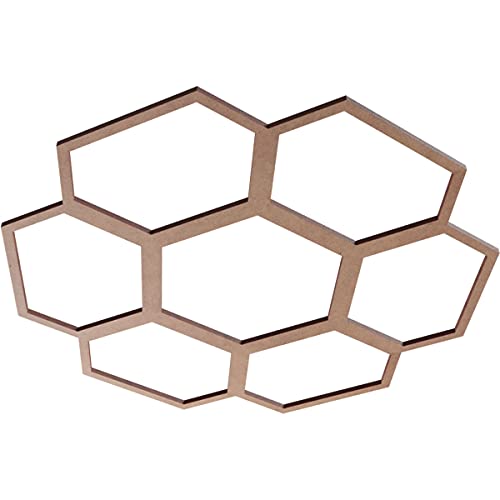 Image of Ekena Millwork 20 inchOD x 7 inchID x 3 /8 inchT Florin Wood Fretwork Pierced Ceiling Medallion, Wood (Paint Grade)