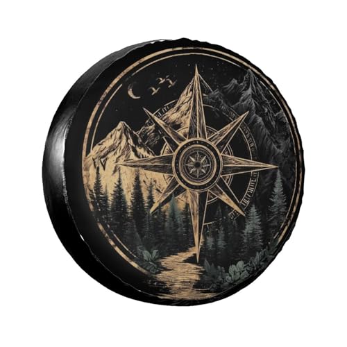 Retro Compass Spare Tire Cover 15